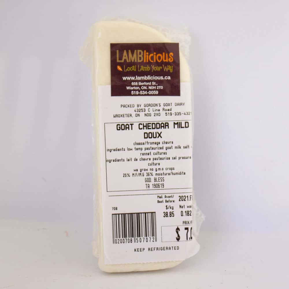 Goat Cheddar Mild Cheese - Lamblicious